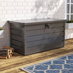 Livingandhome 350L Metal Outdoor Garden Storage Box Lockable, PM1359