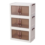 3-Tier Double-door Desk Organizer Storage Box , LY0221