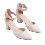 Comfortable Closed Toe Block Heels Pumps, JW0041