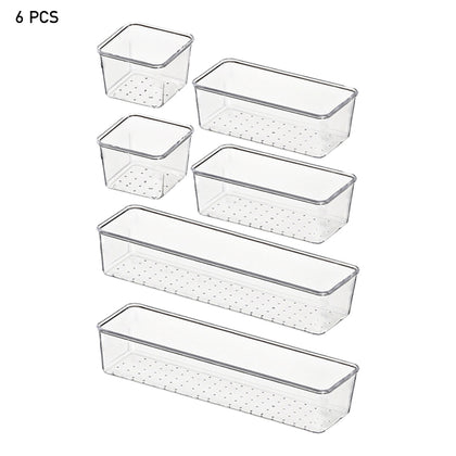 Set of 6 Transparent Desktop Organisers, CT0451