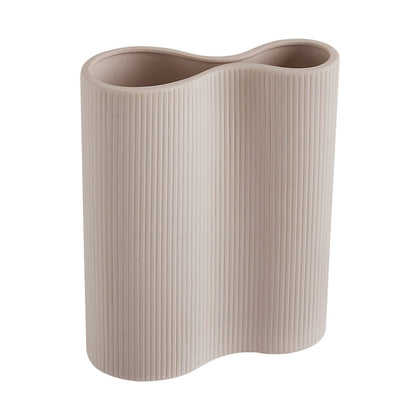 Ribbed Textured Ceramic Vase, LY0177(Ver.2)