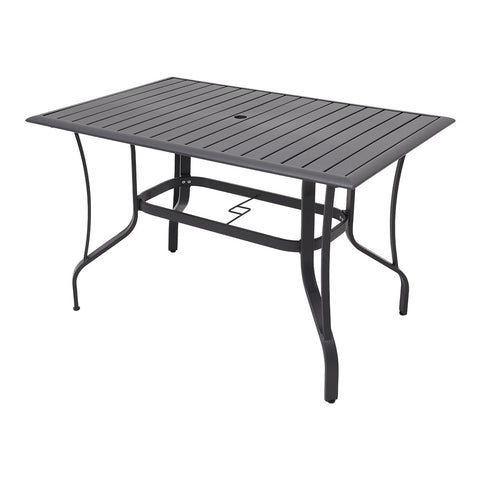 Garden Metal Slatted Coffee Table with Four Foldable Chairs,LG1381LG0542