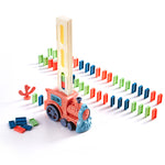 Pink Creative Automatic Domino Laying Train Toy with Light for Children, SI0134(Ver.2)