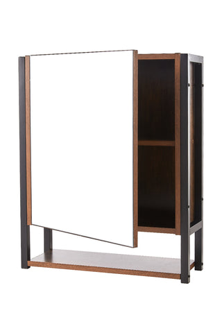 48x17x60cm Wall-Mounted 3-Tier Mirror Cabinet with Metal Frame, FI0879 (Ver.2)