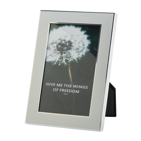 Livingandhome Modern Silver Aluminum Photo Frame, SC1834