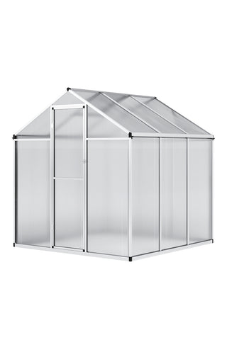 Aluminium Polycarbonate Apex Greenhouse, PM1377PM1378