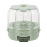 6 Grids Rotating Food Grain Storage Container for Kitchen Grains Beans Rice, KT0058