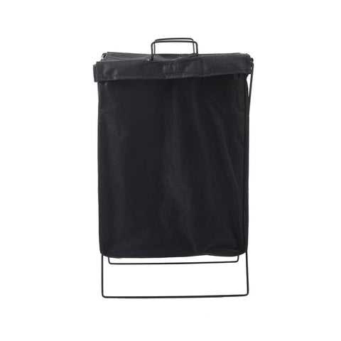 Livingandhome Folding Fabric Laundry Basket Hamper Black, WZ0108