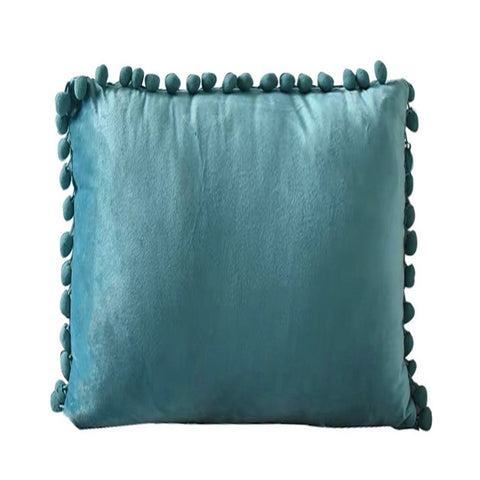 Livingandhome 2Pcs Throw Pillowcase with Cute Pom Poms Ball Fringe, HF0872