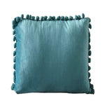 Livingandhome 2Pcs Throw Pillowcase with Cute Pom Poms Ball Fringe, HF0873