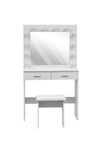 Hollywood Dressing Table Set with Large Lighted Mirror, FI0974