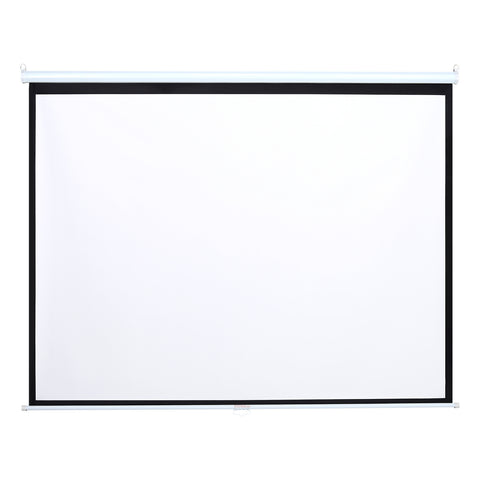 Livingandhome Manual Pull Down Retractable Projector Screen, AI0615