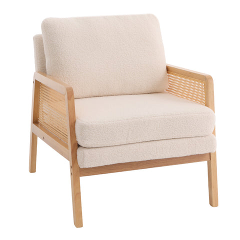 H&O Direct Cushioned Wood Armchair,  FA0407