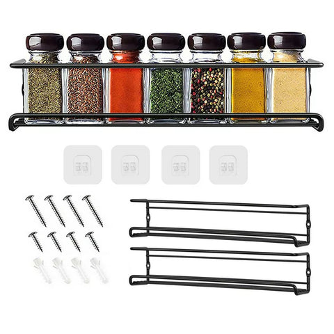 Set of 2 Wall-Mounted Spice Racks, SP2977