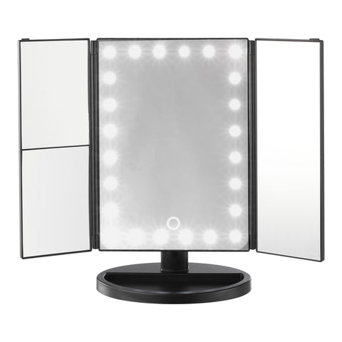 Tri-Fold Makeup Mirror with LED Lights, SW0974 (Ver.2)