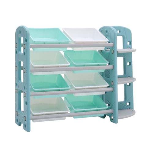 Livingandhome 8 Toy Storage Bins Organizer with 3 Tier Corner Shelf, FI0793