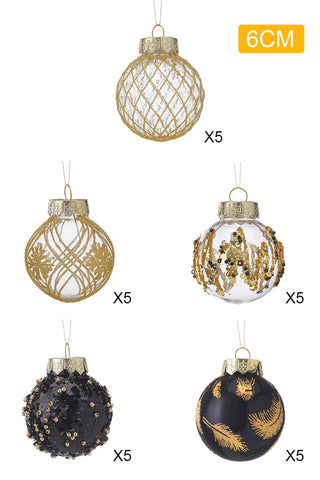 Livingandhome 25Pcs Christmas Ball Ornament Set, WF0109