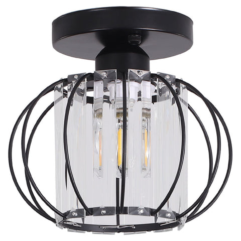 Metal Lantern Shape 1-Light Pendant Light, FI0436