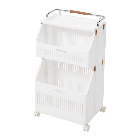 2-Tier Rolling Laundry Hamper Cart, WZ0280 (Ver.2)