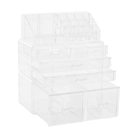 Livingandhome Clear Acrylic Makeup Organizer with Drawers, SC1595