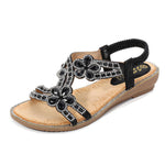 Pair of Rhinestone Bohemian Flat Sandals, JW0100 (Ver.2)