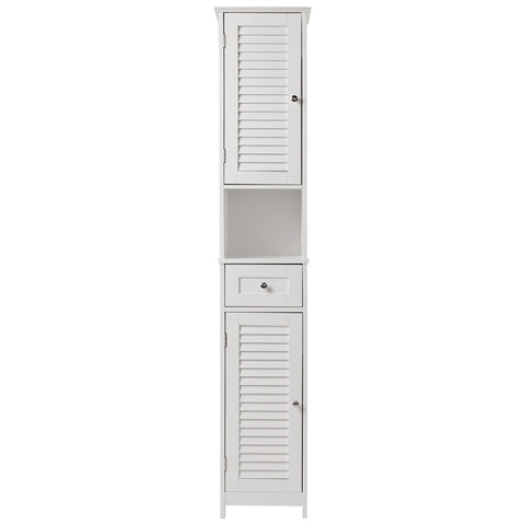 White Shutter Wooden Tall Cabinet, ZH1621