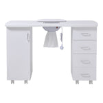 Livingandhome Manicure Table with Dust Collector and Wrist Cushion, JM2259JM2260