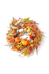 Halloween Artificial Pumpkin Maple Leaves Wreath, LY0178 (Ver.2)