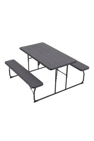 Livingandhome Foldable Picnic Table and Bench Set, WB0037