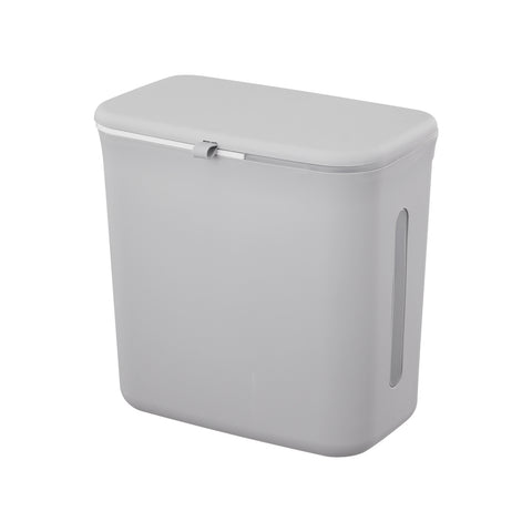 Grey Hanging Dry Wet Separation Trash Bin with Lid Kitchen Garbage Can, KT0110 (Ver.2)