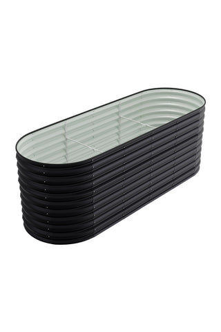 Oval-Shaped Galvanized Steel Raised Garden Bed, PM1486 (Ver. 2)