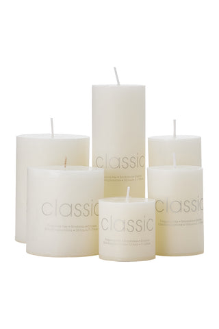 6Pcs Unscented Pillar Candles Set, LY0117 (Ver.2)