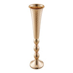 Golden Metal Wedding Centerpiece--Elegant Flared Vase for Special Events, LY0181