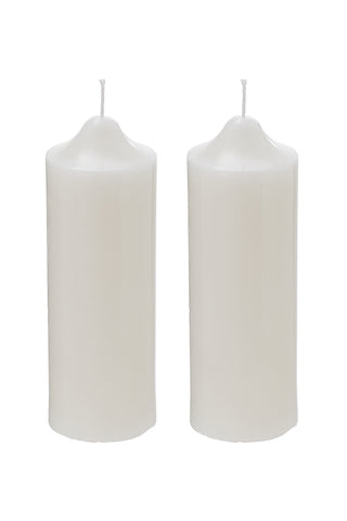 2Pcs Unscented Pillar Candles Set, LY0118 (Ver.2)