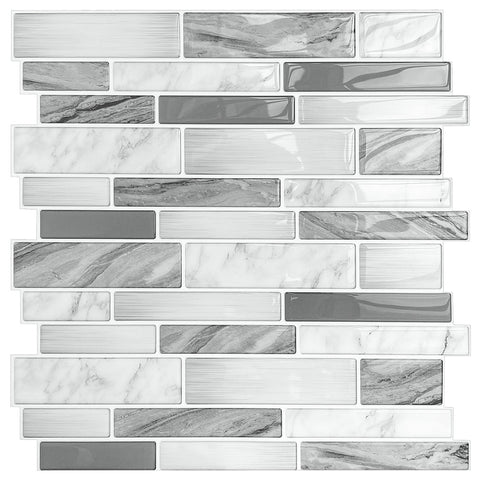 10Pcs Peel and Stick 2.5mm Backsplash Tiles, SW0893 (Ver. 2)