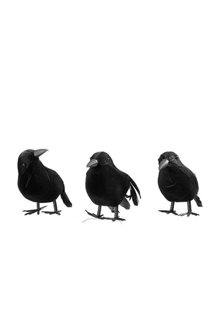 3 Pack Halloween Decorative Crows, JR0005 (Ver. 2)