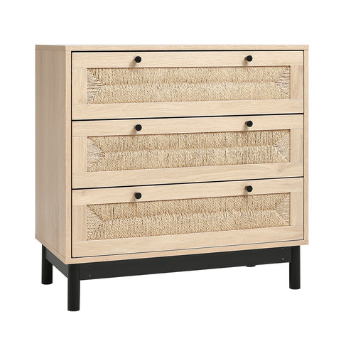 H&O Direct 3-Drawer Woven Accent Cabinet, JM2285