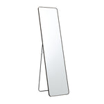 Livingandhome Modern Rectangular Metal Floor Mirror Black, WF0096