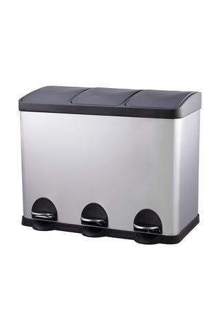 45L Stainless Steel Step Open Trash Can with Pedals, KT0095 (Ver. 2)