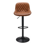 Livingandhome Set of 2 PU Leather Counter Swivel Height Bar Stools for Pub Dining Room, ZH1510