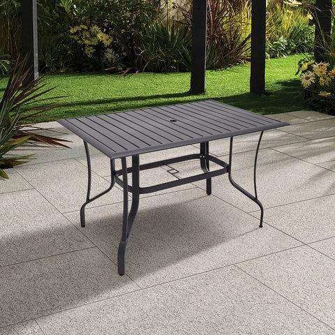 Garden Metal Slatted Coffee Table with Four Rattan Chairs,LG1381LG0792