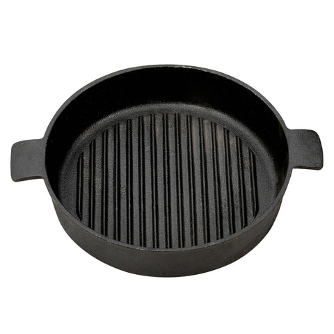 Black Round Cast Iron Grill Pan, WB0140