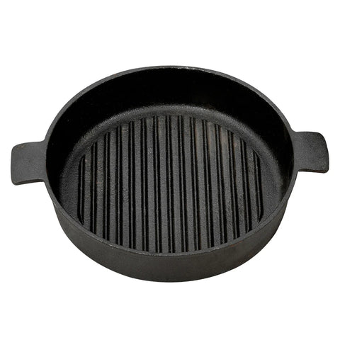 Black Round Cast Iron Grill Pan, WB0140(Ver.2)