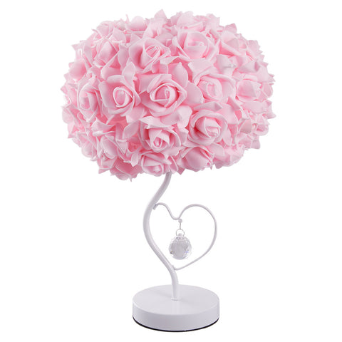 E27 Rose Flower Table Lamp Bedside Atmosphere Light Home Fixture Decoration, SW0907 (Ver.2)