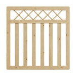 4x4 ft Outdoor Cross Top Wooden Garden Gate Pedestrian Fence Yard Door, AI1475(Ver.2)