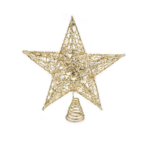 Decorative Star Sequins Christmas Tree Topper with LED Lights, CD0163