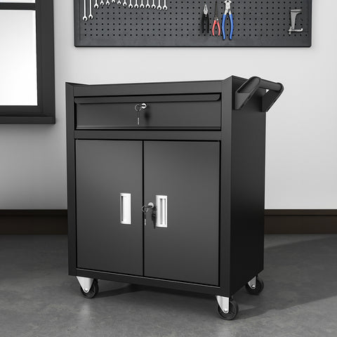 Livingandhome Lockable Rolling Tool Storage Cabinet, AI1157