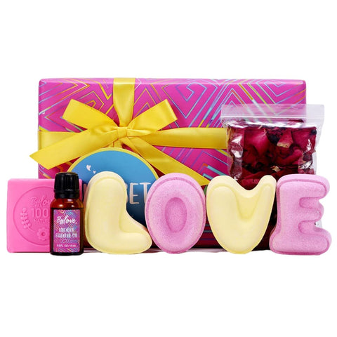 7Pcs Rose and Lavender Bath Bombs Set, AJ0266