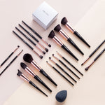 Sheonly Professional Makeup Brush Set 18 Pcs for Foundation Powder Concealers Eye Shadows Blush, BU0433