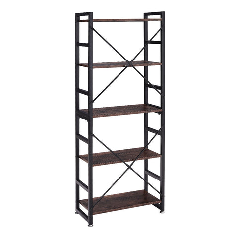 H&O Direct 5-Tier Vintage Open Bookshelf Storage Display Shelving Unit, DM0531